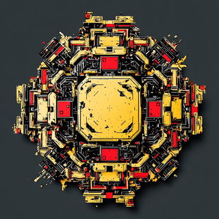 Kagehana Grandstand style, Midjourney V7: abstract 3D render