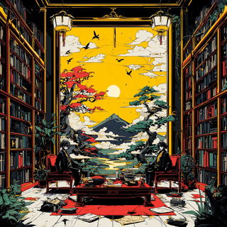 Kagehana Grandstand style, Midjourney V7: Midlibrary
