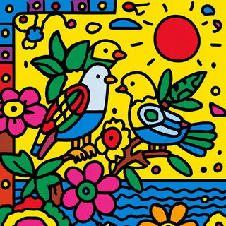 Duplicolor Folkform style, Midjourney V7: traditional folk art