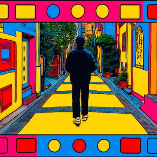 Duplicolor Folkform style, Midjourney V7: cinematic shot from sci-fi movie