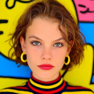 Duplicolor Folkform style, Midjourney V7: photographic portrait of female protagonist