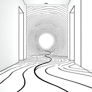 Portalink style, Midjourney V7: abstract 3D render