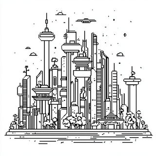 Portalink style, Midjourney V7: megacity with futuristic bioarchitecture