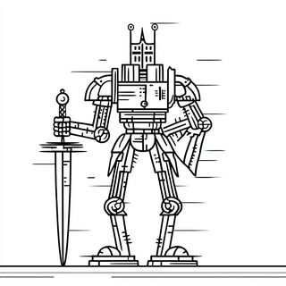 Portalink style, Midjourney V7: concept art character design of retropunk steam knight
