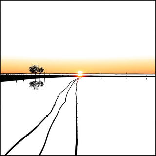 Portalink style, Midjourney V7: realistic landscape photograph of quiet dawn