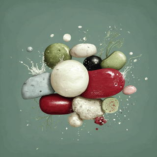 Sea-Green Tidemark style, Midjourney V7: abstract 3D render