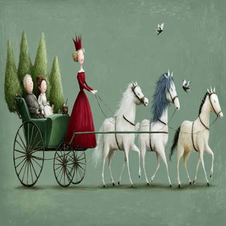 Sea-Green Tidemark style, Midjourney V7: retro fairy-tale illustration