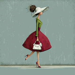 Sea-Green Tidemark style, Midjourney V7: haute-couture fashion outfit