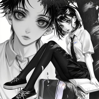 Albumen Surrealism style, Midjourney V7: black-and-white manga comic strip