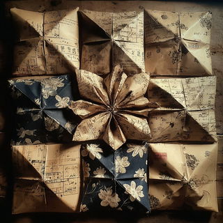 Sepiatrek style, Midjourney V7: creative pattern composition