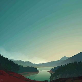 Bannervane style, Midjourney V7: realistic landscape photograph of quiet dawn