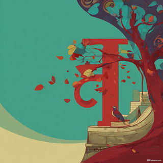 Bannervane style, Midjourney V7: typographic composition with large letters