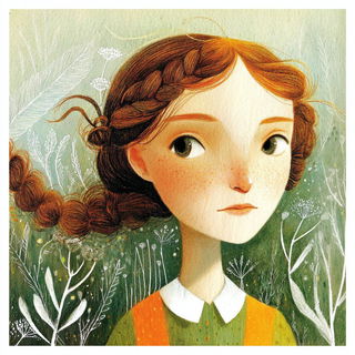 Stratabark style, Midjourney V7: photographic portrait of female protagonist