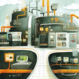 Stratabark style, Midjourney V7: technical infrastructure blueprint schematics