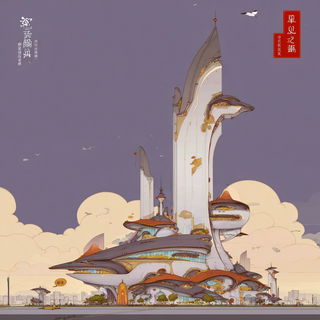 Dragonline Intaglio style, Midjourney V7: megacity with futuristic bioarchitecture