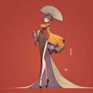 Dragonline Intaglio style, Midjourney V7: haute-couture fashion outfit