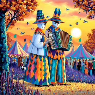 Floravolt style, Midjourney V7: traditional folk art
