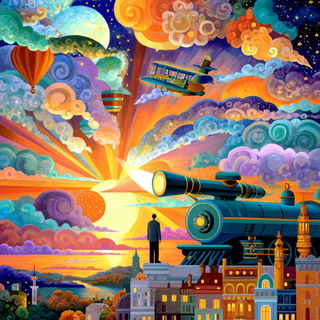 Floravolt style, Midjourney V7: editorial illustration for popular scientific magazine cover