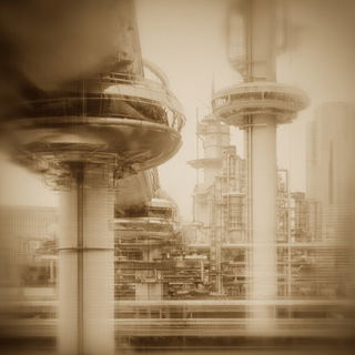 Caligo Antiqua style, Midjourney V7: megacity with futuristic bioarchitecture