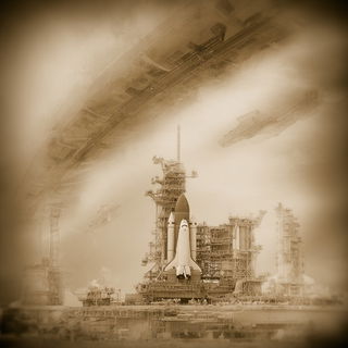 Caligo Antiqua style, Midjourney V7: cinematic shot from sci-fi movie