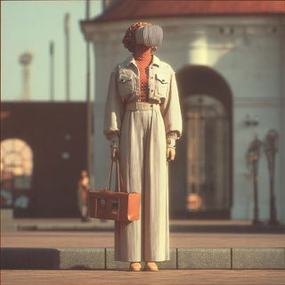 Cinemarble style, Midjourney V7: haute-couture fashion outfit