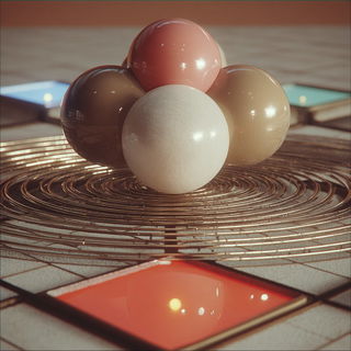 Cinemarble style, Midjourney V7: creative pattern composition