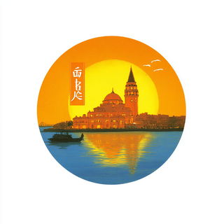 Blueforge Lyrism style, Midjourney V7: bold minimalist logo design for Istanbul city municipal services