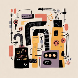 Petroglyphoop style, Midjourney V7: technical infrastructure blueprint schematics