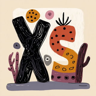 Petroglyphoop style, Midjourney V7: typographic composition with large letters