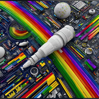 Ribbonsmoke style, Midjourney V7: editorial illustration for popular scientific magazine cover