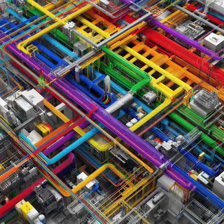 Ribbonsmoke style, Midjourney V7: technical infrastructure blueprint schematics