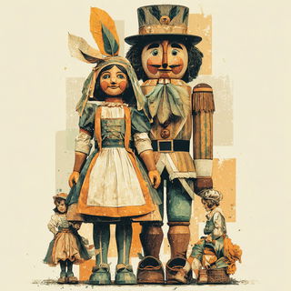 Leafgold Collagism style, Midjourney V7: traditional folk art