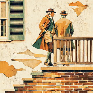 Leafgold Collagism style, Midjourney V7: classical 18th-century oil painting