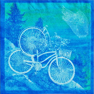 Cyanotype Biomorphics style, Midjourney V7: traditional folk art
