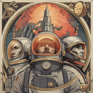 Decomosaica style, Midjourney V7: editorial illustration for popular scientific magazine cover