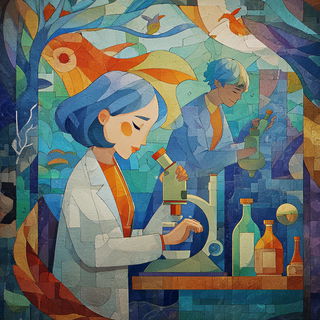 Balloonhaven Tableau style, Midjourney V7: editorial illustration for popular scientific magazine cover