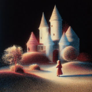 Eventide Photon Choir style, Midjourney V7: retro fairy-tale illustration