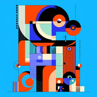 Cyan Cap Geometry style, Midjourney V7: typographic composition with large letters