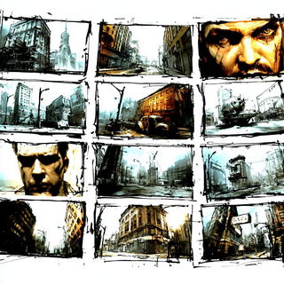 Mechafloric style, Midjourney V7: black-and-white manga comic strip