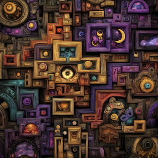 Masksplice style, Midjourney V7: abstract 3D render