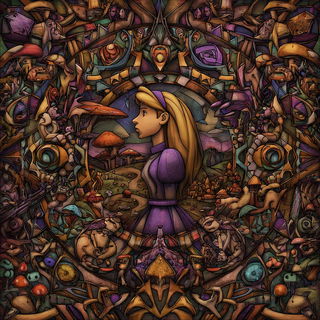 Masksplice style, Midjourney V7: retro fairy-tale illustration