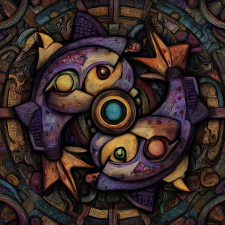 Masksplice style, Midjourney V7: traditional folk art