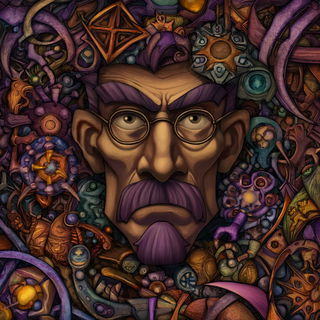 Masksplice style, Midjourney V7: editorial illustration for popular scientific magazine cover