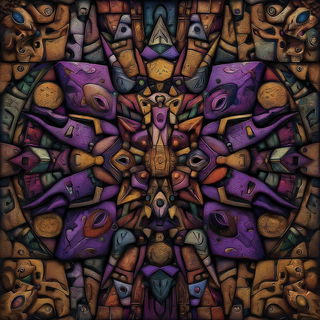 Masksplice style, Midjourney V7: creative pattern composition