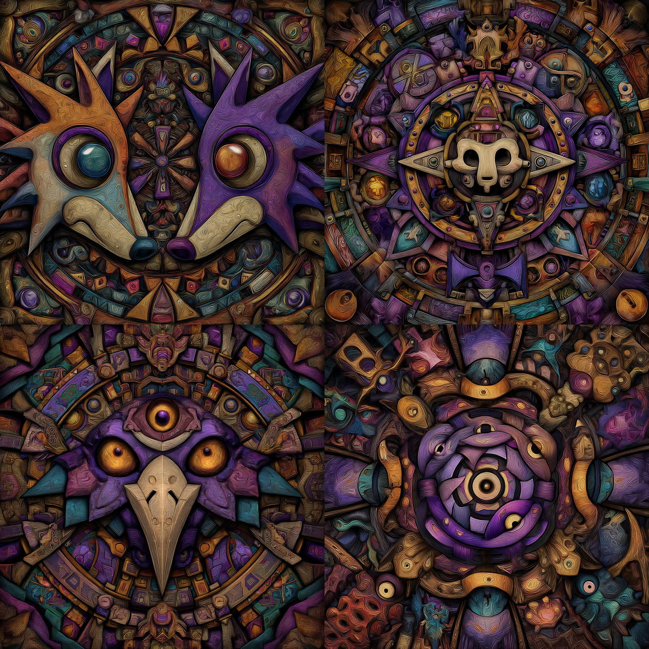 Masksplice style, Midjourney V7, render 1 of 4