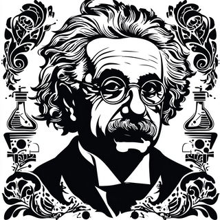 Blackletter Linocurve style, Midjourney V7: editorial illustration for popular scientific magazine cover