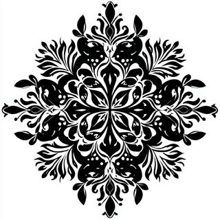 Blackletter Linocurve style, Midjourney V7: creative pattern composition