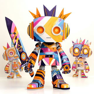 Contourburst style, Midjourney V7: concept art character design of retropunk steam knight