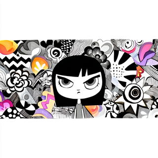 Contourburst style, Midjourney V7: black-and-white manga comic strip