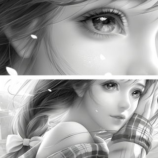 Cuehaze style, Midjourney V7: black-and-white manga comic strip